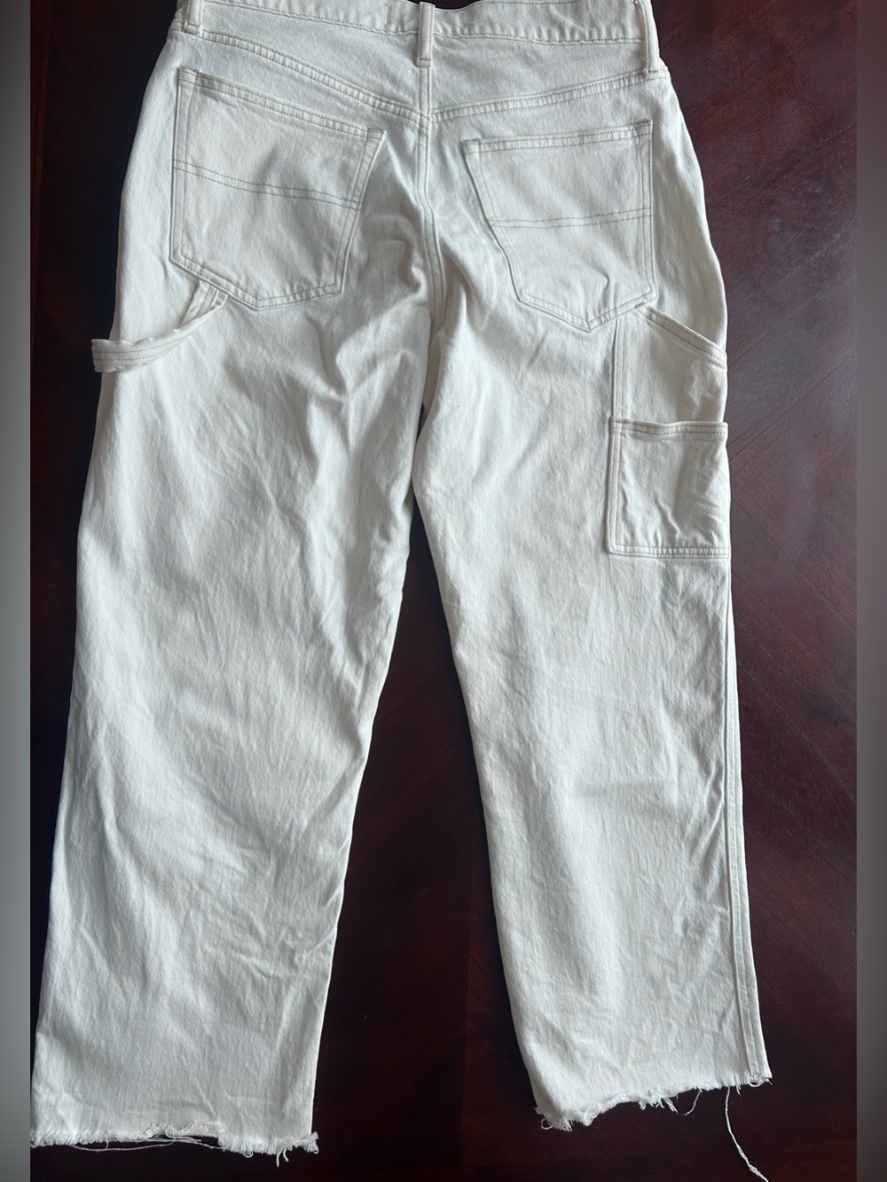 Abercrombie & Fitch Curve Love White Denim Straight High Rise Jeans 30/10R - Picture 10 of 10
